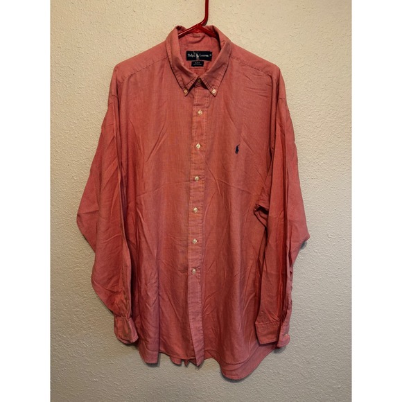 Ralph Lauren Other - Ralph Lauren Blake Mens XL Red White Houndstooth Cotton Button Down Shirt Pony